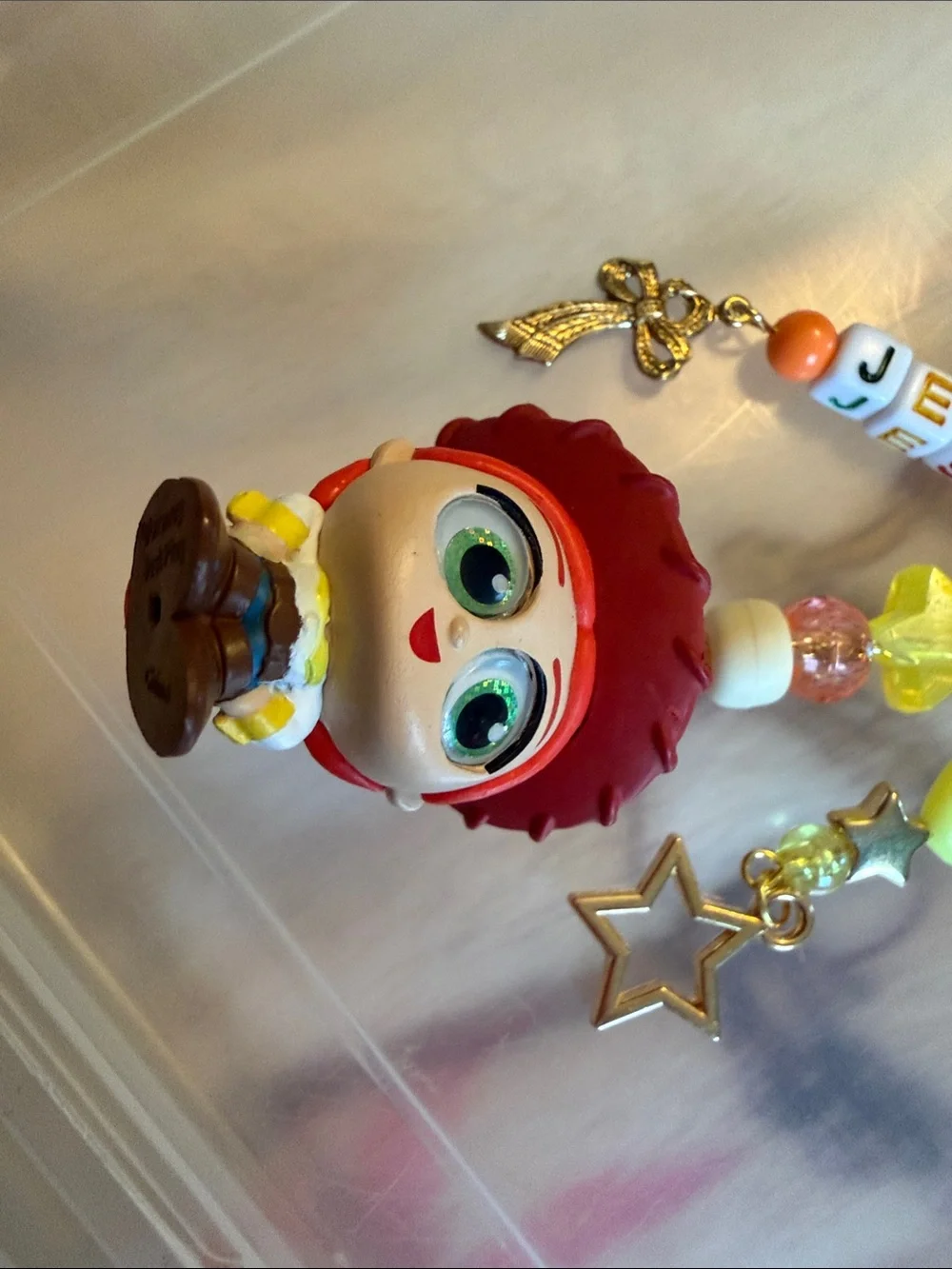✨NEW HANDMADE TOY STORY JESSIE COWGIRL BAG CHARM KEYCHAIN CLIP-ON CHARACTER TOY✨